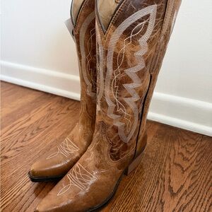 Sterling River Brown Western Leather Cowboy Boots